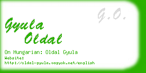 gyula oldal business card